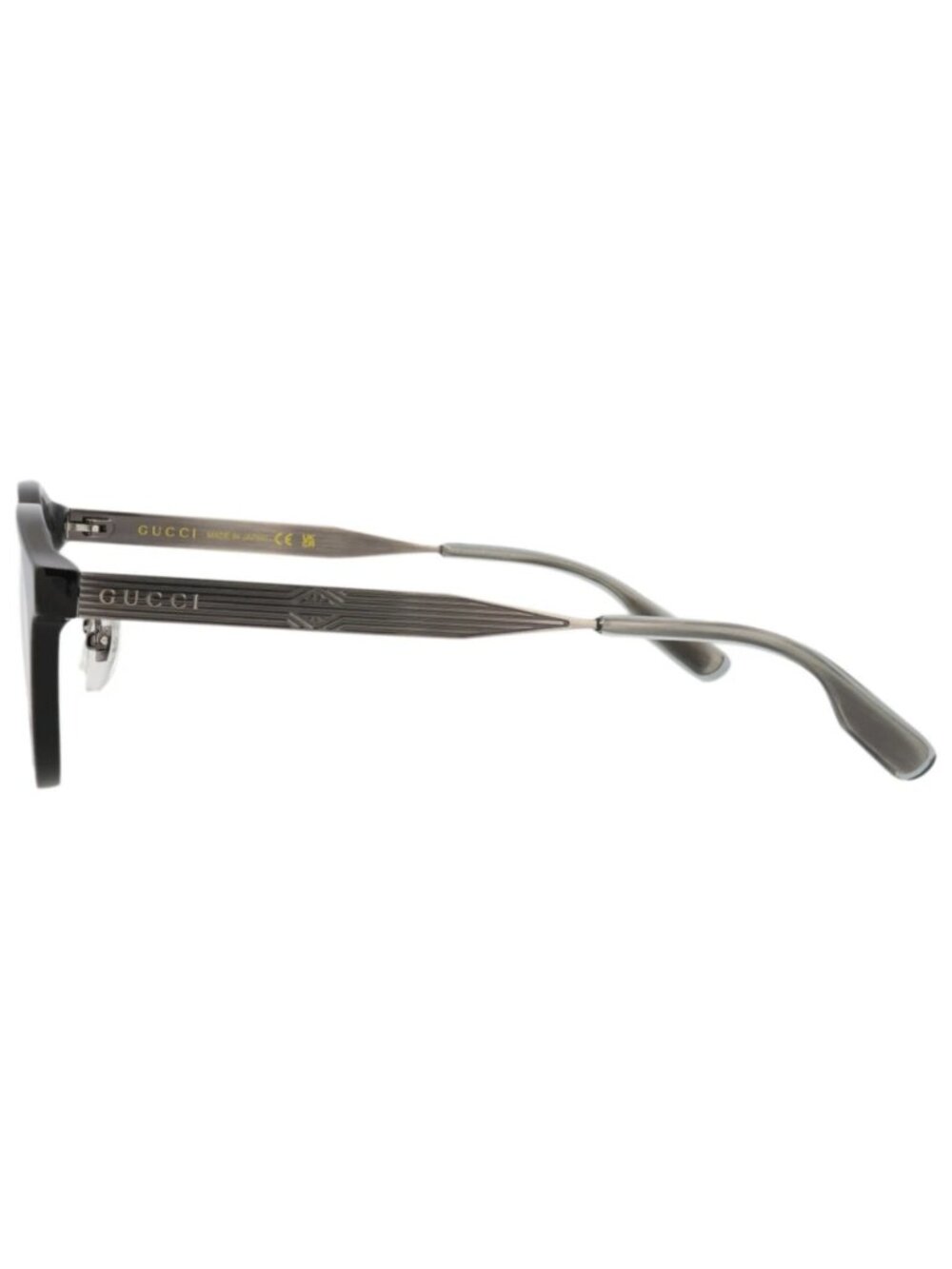 New Gucci Women's Eyeglasses Round Oval Recycled Acetate Frame Unisex Black - Picture 3 of 4